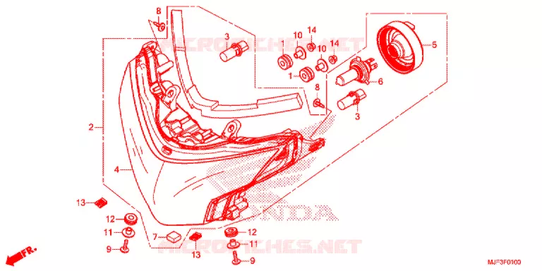 PHARE Honda MOTO 700 CTX 2016  CTX700DE