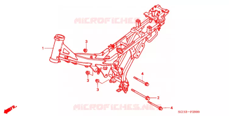 CADRE Honda MOTO 125 SONIC 2003  FS1253