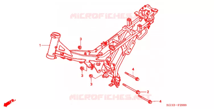 CADRE Honda MOTO 125 SONIC 2002  FS125MC2