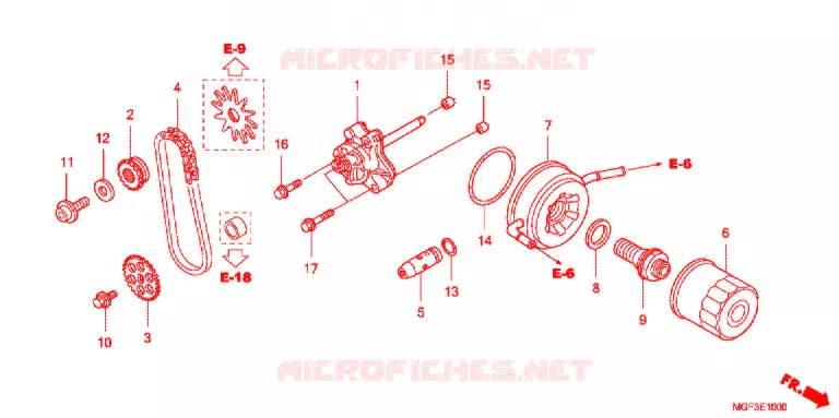 POMPE A HUILE Honda SCOOTER 600 SILVERWING 2011  FJS600DB