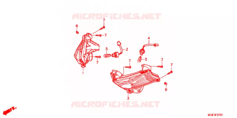 CLIGNOTANT (FJS600A9-2KO/FJS600AB/DB) Honda SCOOTER 600 SILVERWING 2011  FJS600DB
