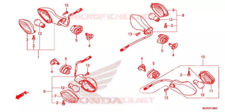 CLIGNOTANT Honda MOTO 700 NC 2013  NC700SD