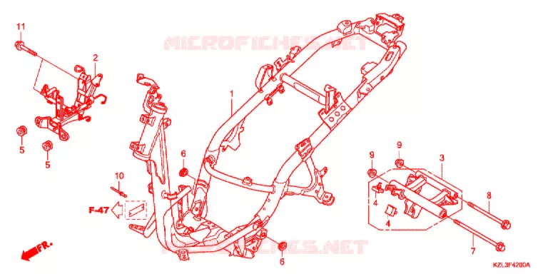 CADRE Honda SCOOTER 110 VISION 2016  NSC110MPDE