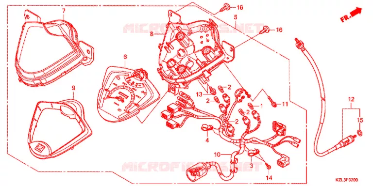 COMPTEUR Honda SCOOTER 110 VISION 2016  NSC110MPDE