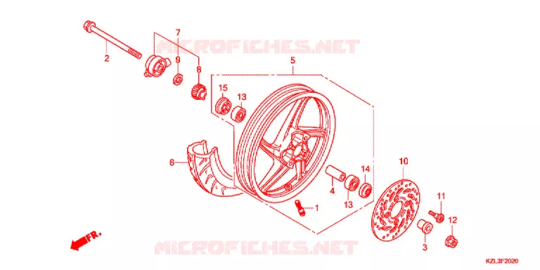 ROUE AVANT Honda SCOOTER 110 VISION 2014  NSC110MPDE