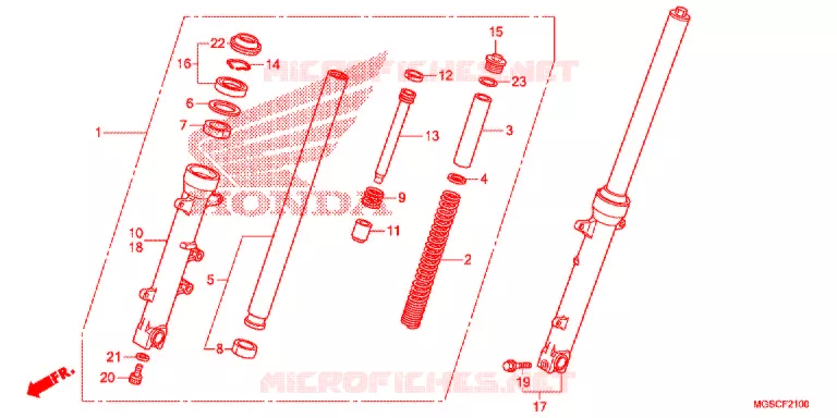 FOURCHE Honda MOTO 700 INTEGRA 2013  NC700DD