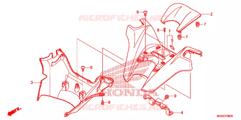 REVETEMENT DE GUIDON Honda MOTO 700 INTEGRA 2013  NC700DD