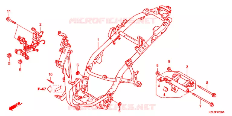 CADRE Honda SCOOTER 110 VISION 2014  NSC110E