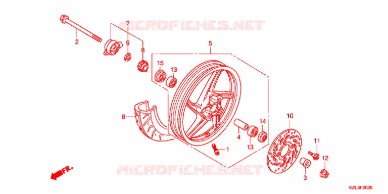ROUE AVANT Honda SCOOTER 110 VISION 2014  NSC110E