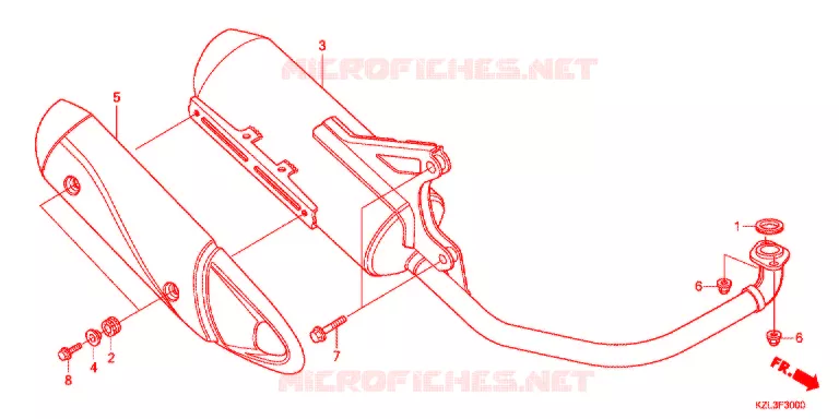 SILENCIEUX D'ECHAPPEMENT Honda SCOOTER 110 VISION 2013  NSC110WHD
