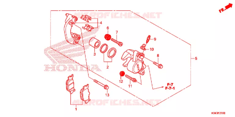 ETRIER DE FREIN ARRIERE Honda SCOOTER 300 FORZA 2017  NSS300AD
