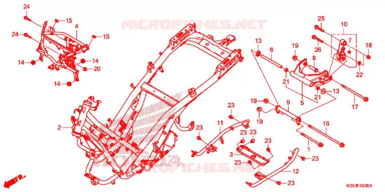 CADRE Honda SCOOTER 300 FORZA 2013  NSS300AD