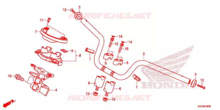 GUIDON Honda SCOOTER 300 FORZA 2015  NSS300AD
