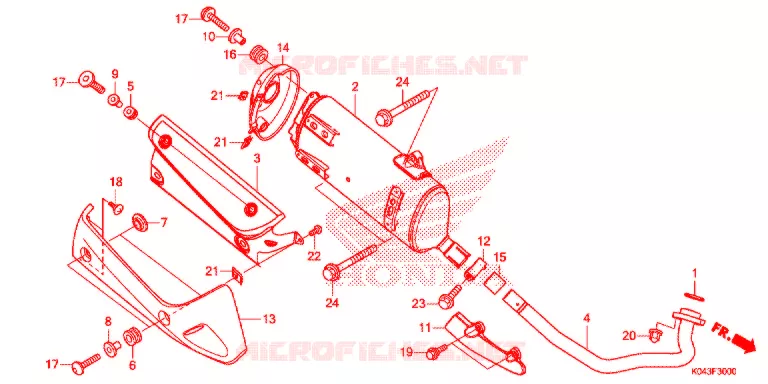 SILENCIEUX D'ECHAPPEMENT Honda SCOOTER 300 FORZA 2015  NSS300AD