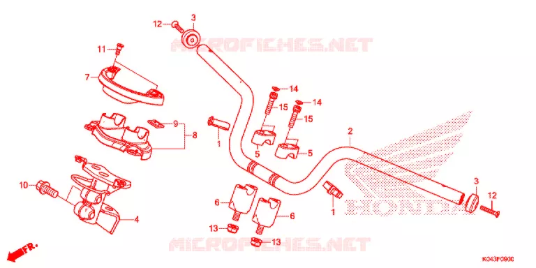 GUIDON Honda SCOOTER 300 FORZA 2013  NSS300AD