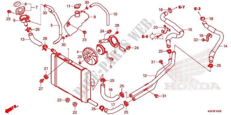 RADIATEUR pour Honda FORZA 300 ABS 2013