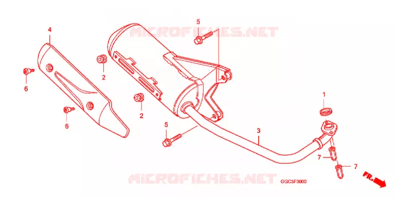 SILENCIEUX D'ECHAPPEMENT Honda SCOOTER 110 SPACY 2012  SCR1104WHC