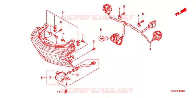 FEU ARRIERE Honda SCOOTER 110 SPACY 2013  SCR1104WHD