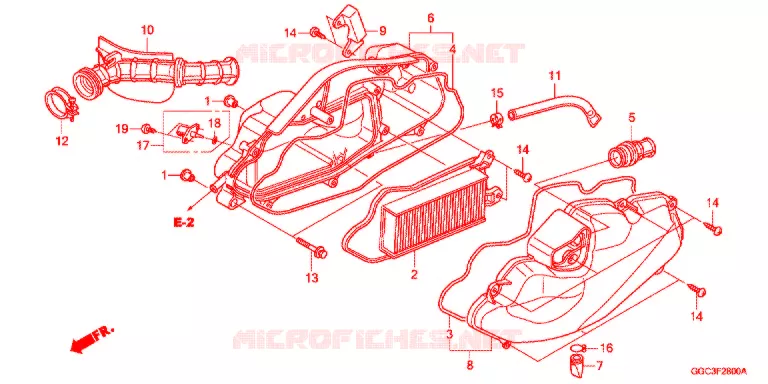 FILTRE A AIR Honda SCOOTER 110 SPACY 2013  SCR1104WHD