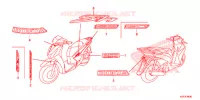 AUTOCOLLANTS pour Honda SH 125 ABS D TOP BOX 2013