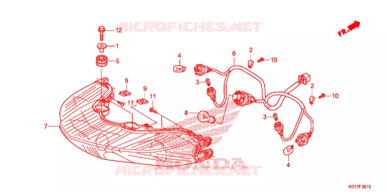 FEUX ARRIERE Honda SCOOTER 125 SH 2013  SH125DD