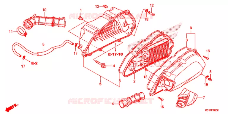 FILTRE A AIR Honda SCOOTER 125 SH 2013  SH125DD
