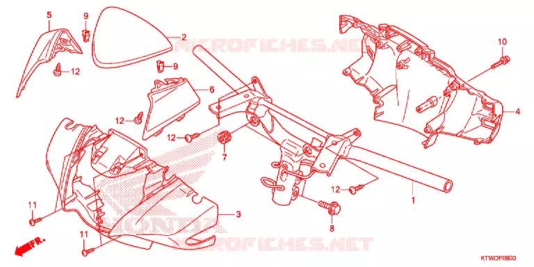 GUIDON - CARENAGE Honda SCOOTER 300 SH 2013  SH300AD