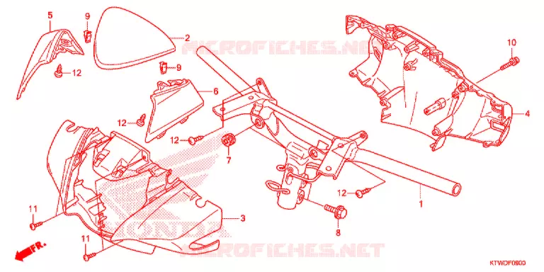 GUIDON - CARENAGE Honda SCOOTER 300 SH 2013  SH300AD