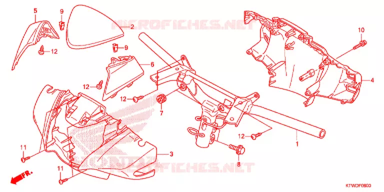 GUIDON - CARENAGE Honda SCOOTER 300 SH 2013  SH300D