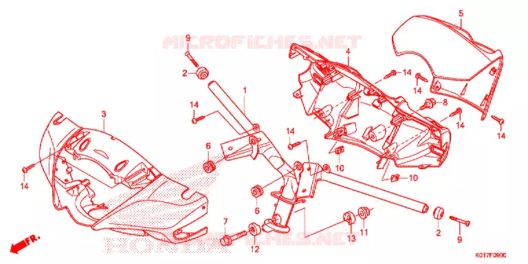 GUIDON - CARENAGE Honda SCOOTER 150 SH 2013  SH150DD