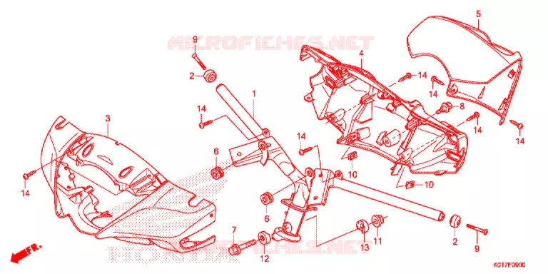 GUIDON - CARENAGE Honda SCOOTER 150 SH 2013  SH150DD
