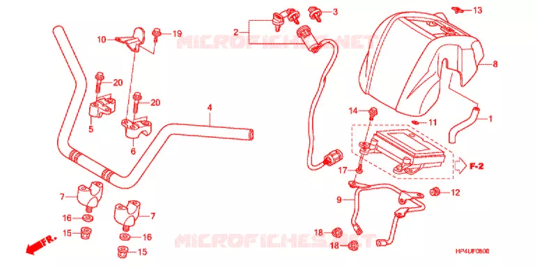 GUIDON Honda ATV 420 FOURTRAX 2011  TRX420FMB