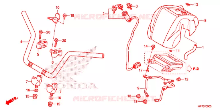 GUIDON Honda ATV 420 FOURTRAX 2013  TRX420FPAD