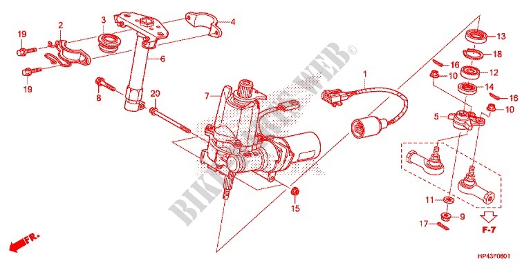 ARBRE DE DIRECTION (EPS) pour Honda FOURTRAX 420 RANCHER 4X4 PS 2013