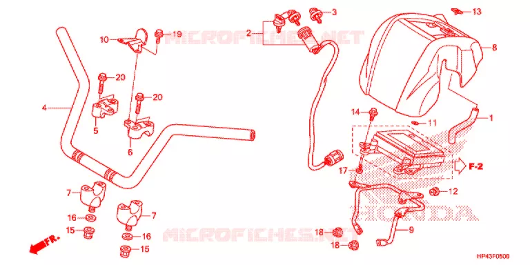 GUIDON Honda ATV 420 FOURTRAX 2013  TRX420FPMD