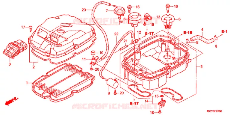 FILTRE A AIR Honda MOTO 800 CROSSRUNNER 2013  VFR800XD