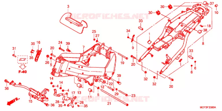 CADRE Honda MOTO 800 CROSSRUNNER 2013  VFR800XD