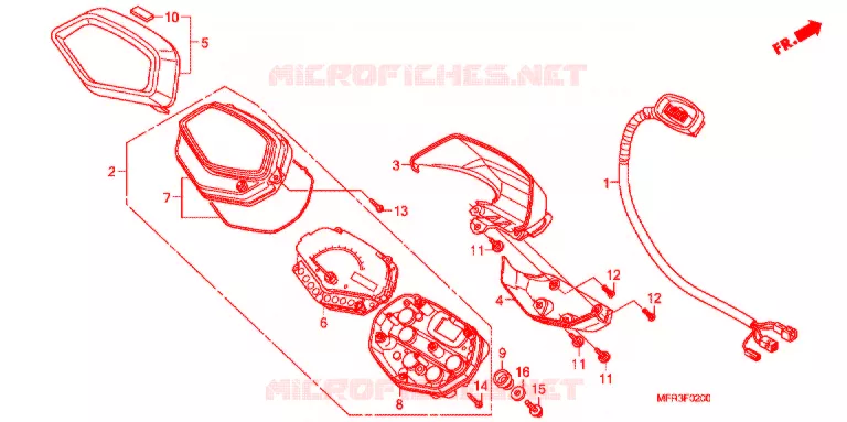 COMPTEUR Honda MOTO 1300 VT 2010  VT1300CXA