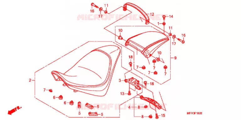 SELLE Honda MOTO 1300 VT 2010  VT1300CXAA