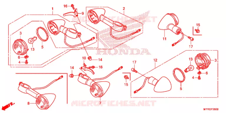CLIGNOTANT Honda MOTO 1300 VT 2013  VT1300CRD