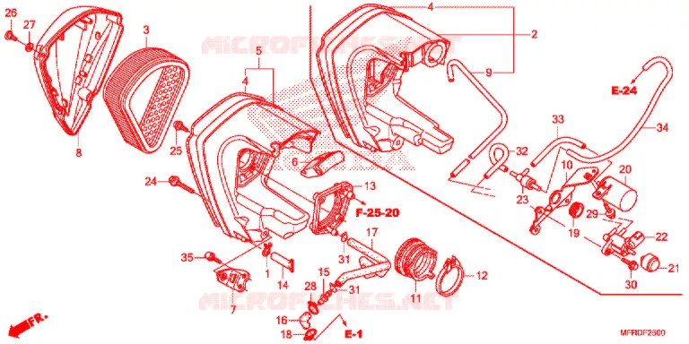 FILTRE A AIR Honda MOTO 1300 VT 2013  VT1300CXAD