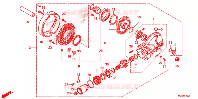COUPLE CONIQUE Honda MOTO 750 SHADOW 2013  VT750C2SD