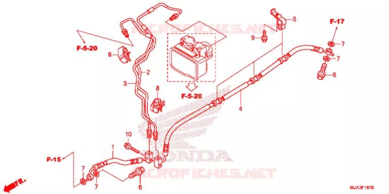 DURITE DE FREIN ARRIERE Honda MOTO 750 SHADOW 2013  VT750C2SD