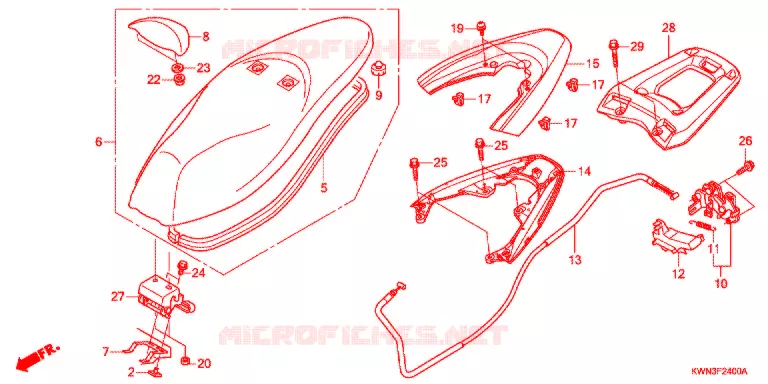 SELLE Honda SCOOTER 125 PCX 2013  WW125EX2D