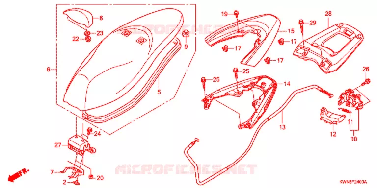 SELLE Honda SCOOTER 125 PCX 2013  WW125D