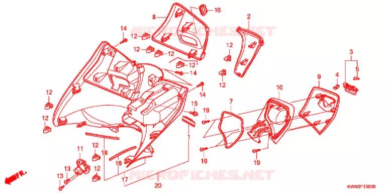 PROTEGE JAMBES Honda SCOOTER 125 PCX 2013  WW125D