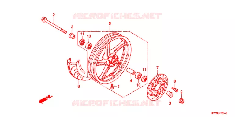 ROUE AVANT Honda SCOOTER 125 PCX 2013  WW125SD