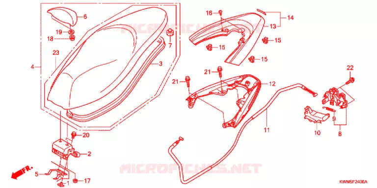 SELLE Honda SCOOTER 125 PCX 2014  WW125SD