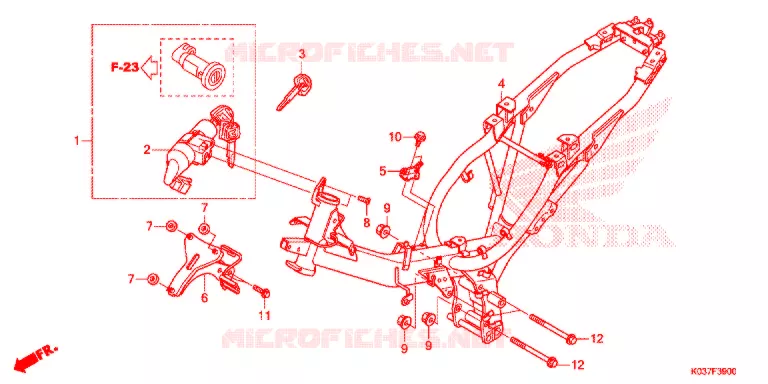 CADRE Honda MOTO 110 WAVE 2015  AFS110CSFF