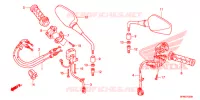 COMMODO   CABLE   RETROVISEUR pour Honda CB 1000 R SIENNA RED 2014